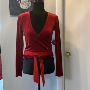 Velvet Wrap shirt